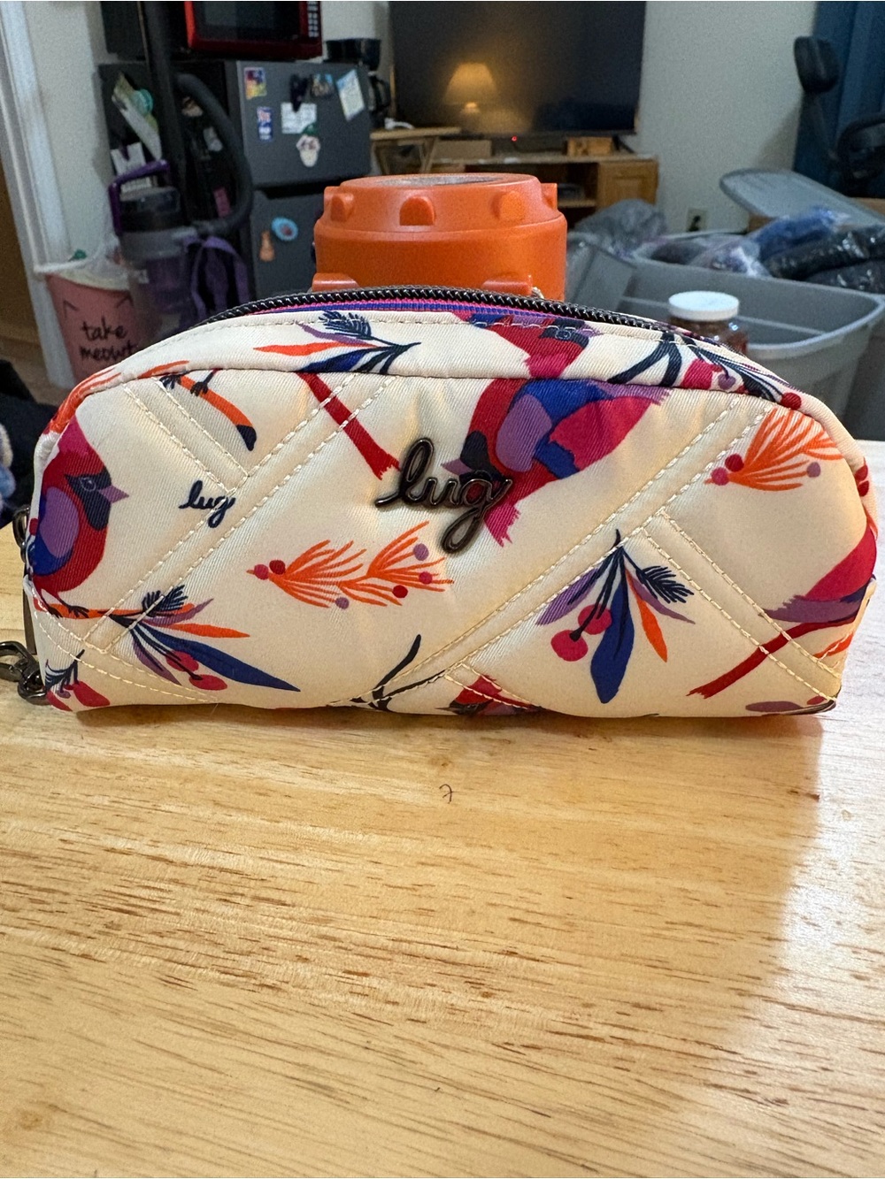 2pc LUG cosmetic cases small & mini Cardinal design Bobsled XL polyester